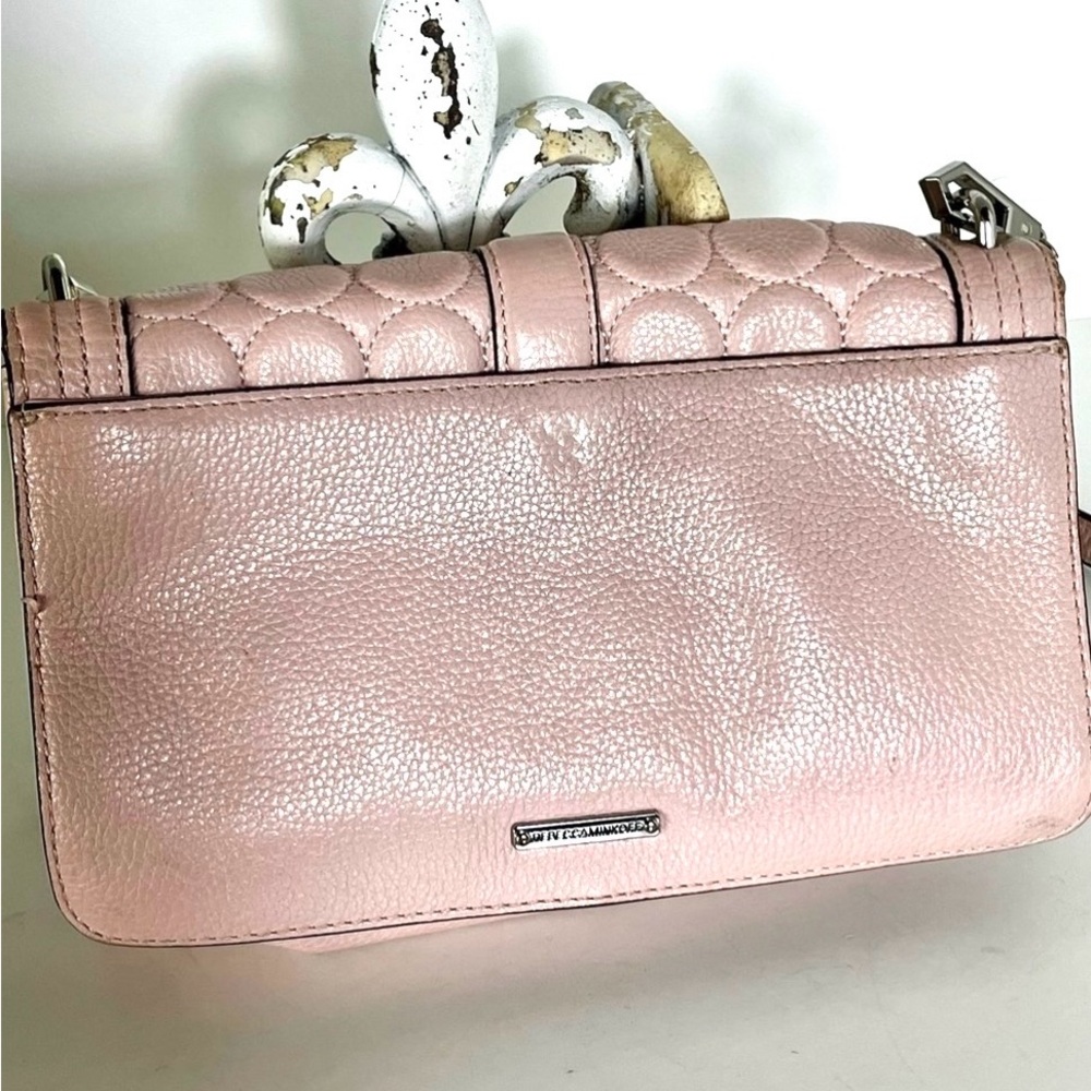 Rebecca Minkoff Love Crossbody Blush Pink Quilted Leather Feminine Quiet Luxury - Picture 3 of 15